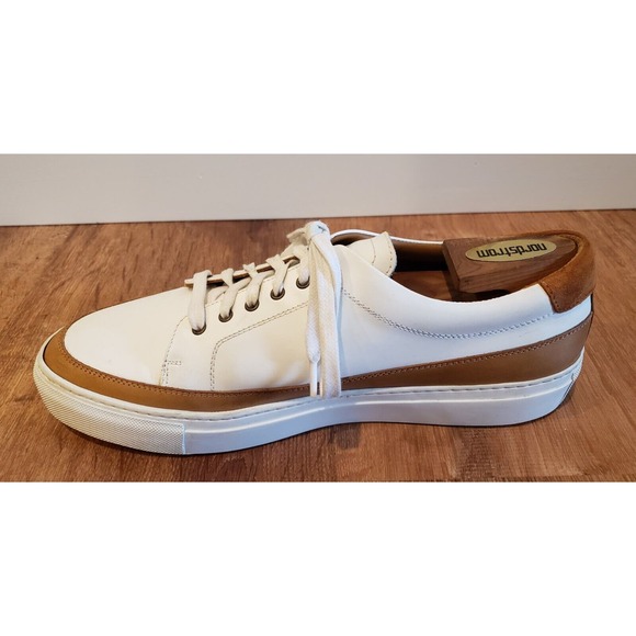 Taft White Carmel Leather Sneakers Mens US Size 9 (EU 42) Made In Spain main image 15